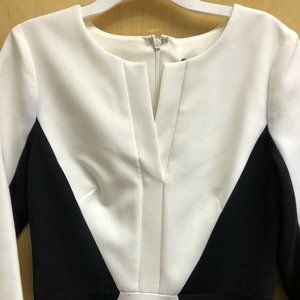 Black Halo Dress Sz 8 Business Black White NWT